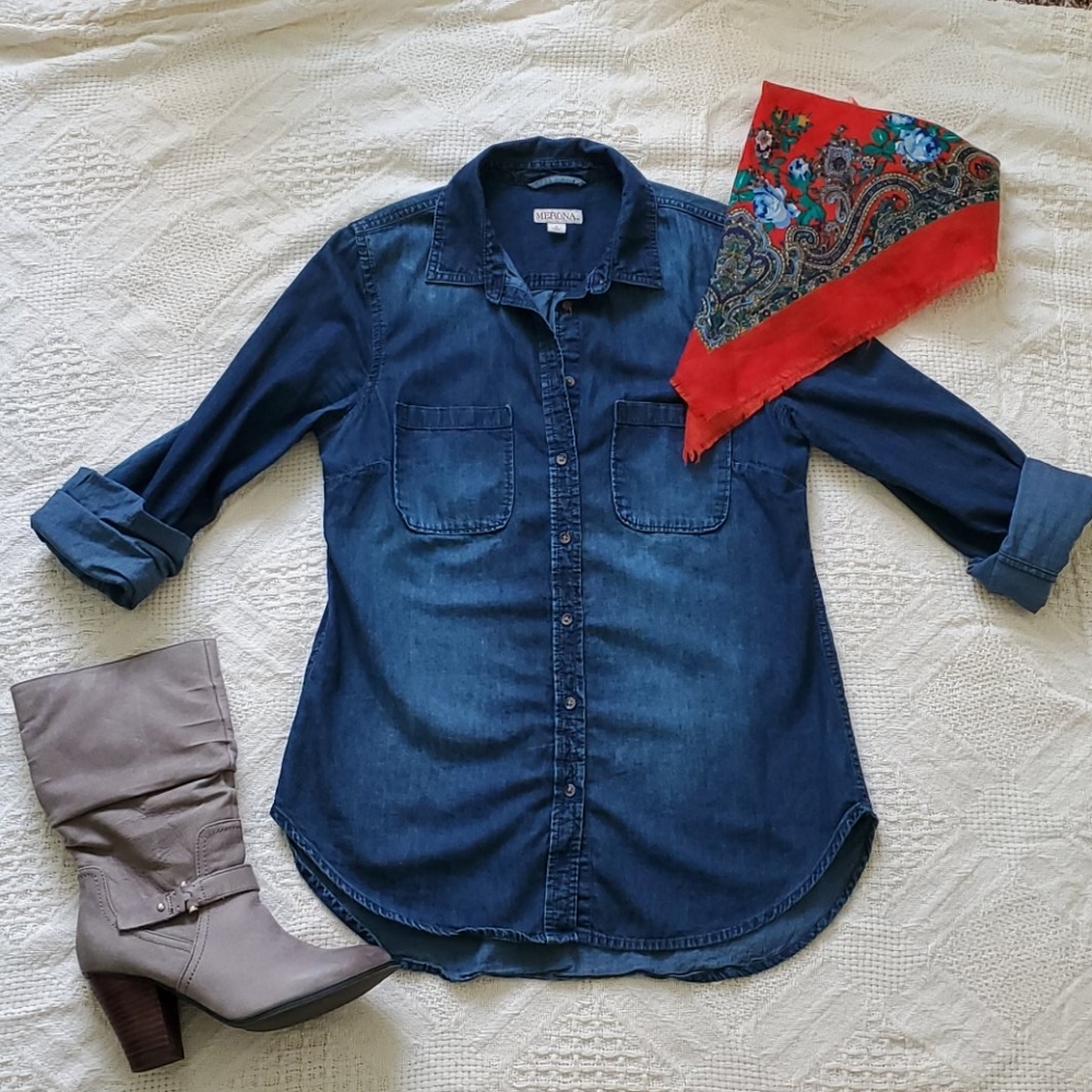 Denim Button Down Shirt